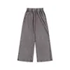 Pantalones de Chándal de Algodón de 350g con Bucles Grandes, Cordón Grande, Ajuste Holgado Casual, Pierna Recta para Hombre
