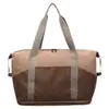 Nueva Bolsa de Fitness de Gran Capacidad con Separación Seco/Húmedo, Bolsa Deportiva para Mujer, Maleta de Cuadros Expandible, Bolsa de Viaje, Se Puede Imprimir con Logo