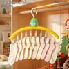 Colgador multifuncional tipo árbol de Navidad con múltiples clips para secar baberos y calcetines de bebé, organizador colgante y estante de almacenamiento