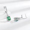 Caliente Ins Transfronterizo Nuevo Esmeralda Micro-incrustado Zircón Todo-combinable Hebilla de Oreja Joyería de Oreja Europea y Americana Aretes para Damas al Mayoreo