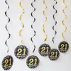 Novo Pingente Espiral Estrela de Cinco Pontas Recortada Azul Noturno Cena de Festa de Aniversário Celebração de Aniversário Decoração de Banquete de Aniversário