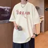 Camiseta de manga corta para hombre de algodón puro, nuevo estilo de verano, moderna americana, simple, holgada, casual, cuello redondo, manga media, ropa para hombre