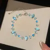 Pulsera Sencilla y de Moda con Forma Ovalada de Circonita, Diseño Único, Versátil y Elegante, Lujo Ligero y Sensación de Alta Gama, Joyería para Mujer