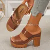 Moda Transfronteriza Europea y Americana 2026 Sandalias de Punta Abierta Tallas Grandes para Mujer Estilo Nuevo Europeo y Americano Comercio Exterior Transfronterizo Venta al por Mayor Tallas Grandes