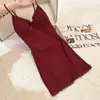Nueva Bata de Noche Sexy de Encaje Modal con Tirantes y Almohadillas en el Pecho Dulce Pura Pasión Ajustada al Cuerpo Cubre Cadera Falda Corta