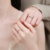 Anillo entrelazado para pareja de plata 999 diseño nicho tendencia coreana personalidad anillo abierto ajustable regalo 520
