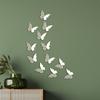 Borboleta de Papel Perolado Recortada Estéreo 3D Decoração de Casamento Feriado Adesivos Quarto Sala de Estar Adesivos de Parede Criativos DIY