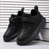 Zapatos de Niño Primavera 2025, Otoño y Verano Malla Cuero Zapatos Deportivos Negros para Niños Zapatos Casuales Blancos para Niñas Transfronterizos
