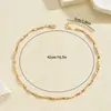 Collar Nuevo Estilo Transfronterizo Europeo y Americano Cadena de Cuerda Retorcida de Personalidad Cadena de Hueso de Serpiente Cadena para la Clavícula de Sentido de Nicho de Alta Gama