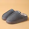 Pantuflas de Encaje Transfronterizas, Pantuflas de Algodón para el Hogar, Pantuflas Gruesas de Invierno para Pareja, Color Sólido, Cálidas, Forradas de Felpa, Pantuflas de Algodón Antideslizantes