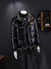 Estación Europea Invierno Nuevo Chaqueta de Plumas Bordada con Cuello Alto para Hombre Plumón de Pato Blanco Cálida Chaqueta de Marca de Moda Casual para Hombre
