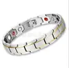Fabricante Pareja Acero de Titanio Pulsera de Energía para la Salud Acero Inoxidable Pulsera Magnética Joyería con Elementos de Salud Elemento de Moda