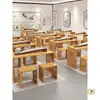 Mesa y Taburete de Instrumento Musical Chino Antiguo, Mesa con Almacenamiento Integrado para Guzheng, Mesa de Recitación de Madera Maciza, Mesa de Caligrafía Estilo Chino Tradicional, Banco de Trabajo Estilo Chino Nuevo