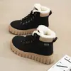 Zapatos de algodón para mujer, colección de invierno 2026, forrados de felpa para abrigar, engrosados, botas altas tipo Martin, nuevos zapatos casuales elegantes y versátiles, KT2509