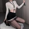 Lencería Sexy Puro Deseo Secretaria Ol Ajustado Transparente Pijama Sexy Uniforme Antro Maestra Hueco Transparente Falda de Cadera