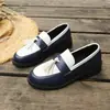 Mocasines de comercio exterior, nueva colección otoño 2026, de suela gruesa, estilo británico, con borlas, de bloques de color, modernos, versátiles, sin cordones, zapatos pequeños de piel