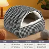 Nido para Mascotas, Nido Cálido para Gatos para Todas las Estaciones, Nido de Invierno para Gatos, Nido para Perros, Cama Cerrada Universal para Gatos para Todas las Estaciones, Extraíble y Lavable