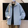 Chamarra tipo coach transfronteriza estilo americano, con diseño a prueba de tres (agua, viento, suciedad), cuello alto, estilo casual, color liso versátil, aspecto retro, adecuada para ropa de trabajo al aire libre, y una prenda exterior versátil
