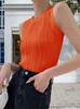 AliExpress Transfronterizo 2024 Amazon Cuello Redondo Hombro Diseño Chaleco Ajustado Nicho Moda Top Base