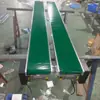 Cinta transportadora pequeña de escritorio para línea de montaje electrónico, marcado/perforado láser, cinta transportadora de recogida de desechos