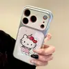 Funda de Teléfono Rosa Claro con Lazo y Temática de Gato para Apple 17 Pro Max, Diseño de Alta Gama para Niñas, Compatible con 16/15/14
