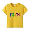 Camiseta infantil Rainbow Friends de algodón de manga corta para niño, verano 2023, camiseta de media manga para niña.