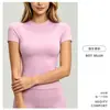 Nueva Ropa de Yoga Top Camiseta Deportiva de Manga Corta para Mujer Top de Entrenamiento de Pilates Transpirable para Correr Ropa de Fitness