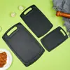 Tabla de cortar con patrón de mármol en stock, juego de tres piezas, tabla de cortar de plástico antideslizante para uso doméstico, tabla de cortar para frutas y verduras