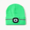 Gorro de Punto con Luz LED Transfronterizo Otoño e Invierno Cálido Gorro de Lana Viaje al Aire Libre Tira Reflectante Luz Nocturna Iluminación Gorro Frío
