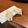Presilha de Cabelo de Pelúcia de Gatinho e Peixe da Moda, Presilha para Mechas Laterais Feminina, Presilha Bico de Pato, Acessório de Cabelo de Desenho Animado