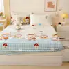 Falda de Cama de Coral Fleece Pieza Única Leche Fleece Invierno Juego de Cubrecama Franela Protector de Colchón Engrosado Juego de Sábanas Antideslizante