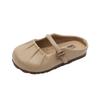 Chinelos para meninas, verão 2025, novos sapatos infantis, sapatos de princesa para meninas, sola macia, sandálias Baotou antiderrapantes para uso externo