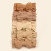 Europeu e Americano Outono Novo 5 Cores Café Jacquard Camada Dupla Faixa de Cabelo Infantil Headwear Cor Café Faixa de Cabelo para Bebê