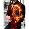 Camisa Nueva de Primavera para Hombre Camisa de Hombre Amazon Europea y Americana con Estampado Animal Cárdigan para Hombre Camisa de Manga Larga para Hombre