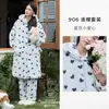 Pijama e Roupão Kexika Longos com Capuz, Quentes, de Lã Sintética, Espessados, Reguladores de Temperatura, Antiestáticos, Adequados para Usar Fora de Casa como Roupa de Casa