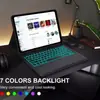 Adecuado para 2025 Lenovo Zhaoyang K10C 10.1 pulgadas Funda Protectora con Teclado Bluetooth Tablet Inalámbrico Táctil Retroiluminado