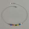 Collar de flores de vidrio ajustable para mujer, ligero, lujoso, de nicho, con un diseño fresco, dulce y moderno, estilo coreano, cadena de clavícula personalizada con personalidad de celebridades de Internet.
