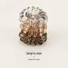 Nuevo Color Marrón Curry Coreano Anillo para el Cabello de Cable Telefónico Elegante Menos Cabeza Redonda Cuerda para el Cabello estilo Ins Mori Banda de Goma Sin Costuras Accesorios para el Cabello