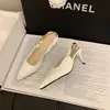 Elegantes tacones altos para mujer, tacones de aguja, nueva colección otoño 2026, punta fina, sandalias de una sola tira, charol, zapatos de tacón destalonados