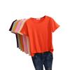 Pinduoduo Roupas Femininas Estilo Coreano 2020 Novo Tecido de Seda Leite Cor Sólida Slim Fit Top Camiseta de Manga Curta Comércio Exterior Multicolorido