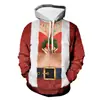 Moletom com capuz feminino transfronteiriço com estampa temática de Natal, novo moletom com capuz de camada única para mulheres, estampa de capuz masculino