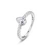 Plata de Ley S925 Japonés Brillante Versátil Nicho Diseño Elegante Simple Anillo Anillo Gota de Agua