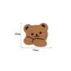 Couro de microfibra gravação de logotipo cor criativa urso fofo feito à mão roupas infantis vestuário acessórios têxteis fabricantes