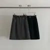Saia Midi Evasê Cintura Alta Estilo Coreano Outono/Inverno 2025 para Mulheres 93678