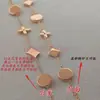 Marca de Luxo High-End Pulseira de Trevo de Quatro Folhas Redondo em Forma de Diamante, Flor de Quatro Pétalas, Flor de Cinco Pétalas para Mulheres, Madrepérola Branca, Madrepérola Rosa, Modelo Popular, Vendas Diretas por Transmissão ao Vivo