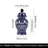 Jarrón de porcelana azul y blanco, adorno de cerámica pintado a mano con acuarela bajo vidriado, nueva decoración de estante de exhibición para sala de estar estilo chino, decoración del hogar