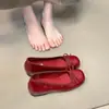 2026 Zapatos de Ballet de Primavera/Otoño de Un Paso Nuevo Estilo Aumentadores de Altura Interna Zapatos Franceses de Piel Zapatos Mary Jane de Suela Simple para Mujer Corte Bajo de 4cm