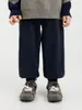 Calça de Amarrar Pés Infantil Wuli Bu Yi Calça Lanterna Solta de Inverno Com Pelúcia Bloqueio de Temperatura Quente Estilo Básico Versátil Calça de Tricô