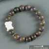 Pulsera de Sándalo Verde Añejo Argentino al por Mayor para Hombres y Mujeres, Joyería de Madera Cultural y Artística, Fábrica de Cuentas de Oración de Mano