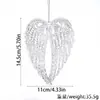 Decoración navideña transfronteriza copo de nieve de acrílico transparente suministros para decoración navideña ambiente navideño colgante de copo de nieve para árbol de Navidad